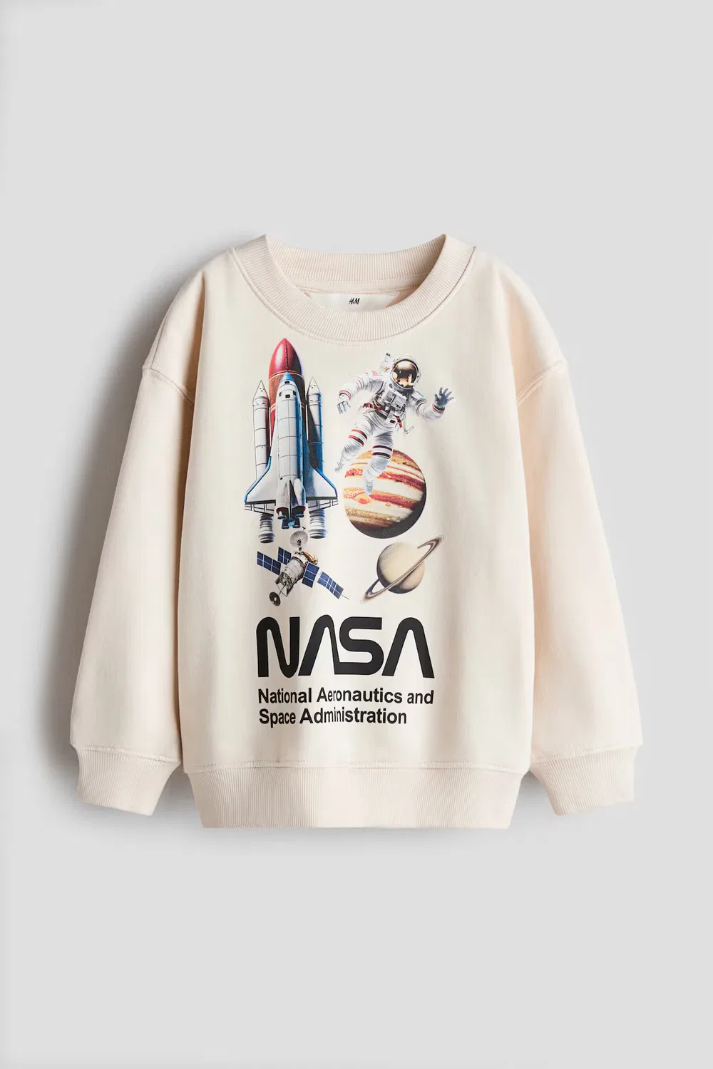 Толстовка с принтом H&M, Hellbeige/Nasa — фото 3