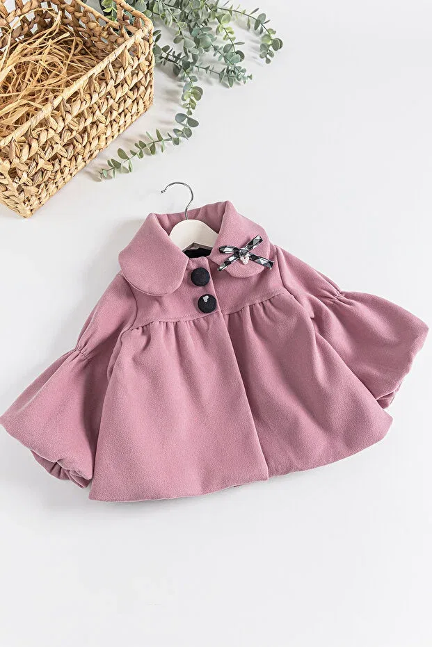 Детское пальто для девочек с длинным рукавом Babymod, Dried Rose