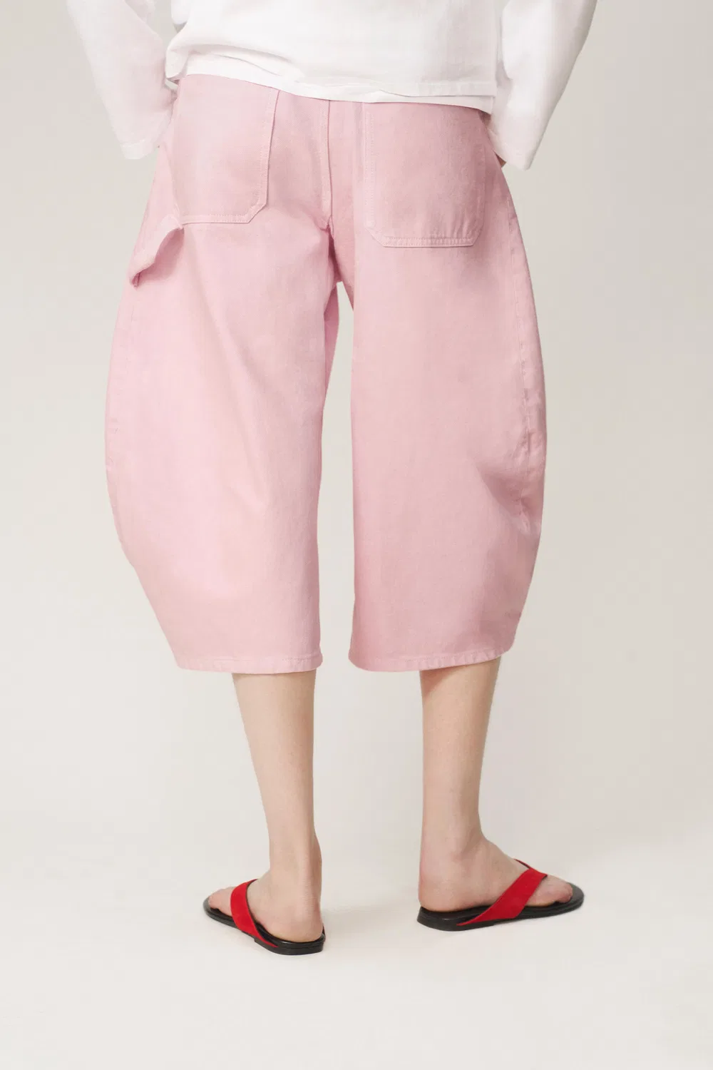 Плиссированные бермудские шорты - вещь от Zara Woman, Pink — фото 3