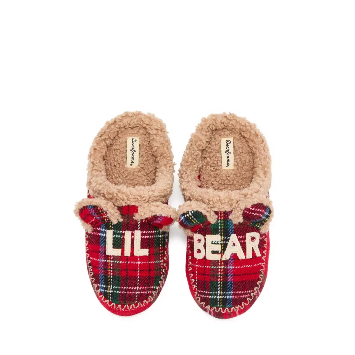 Детские тапочки-клоги с принтом Lil Bear Clog Dearfoams, Plaid