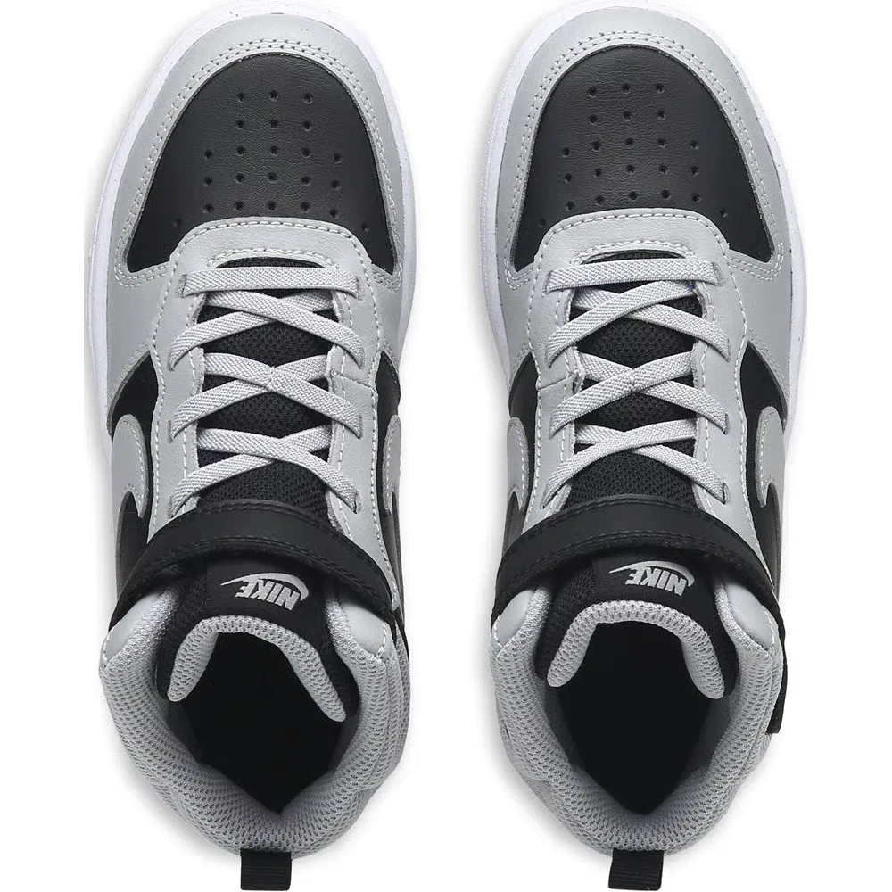Детские высокие кроссовки Court Borough Mid 2 Nike, Grey/Black/Gum — фото 4
