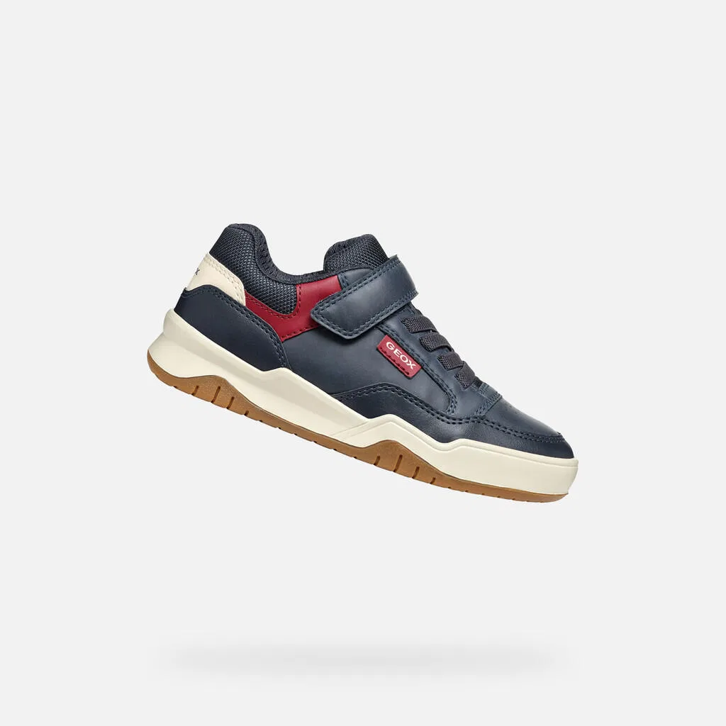 Детские кроссовки с закрытым носком Geox J Perth, Kosmosblau Rot