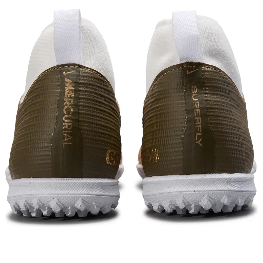 Детские кроссовки Jr. Mercurial Superfly 11 Academy TF High 'Kylian Mbappe Golden Boot' Nike, Metallic Gold/Green Glow — фото 4