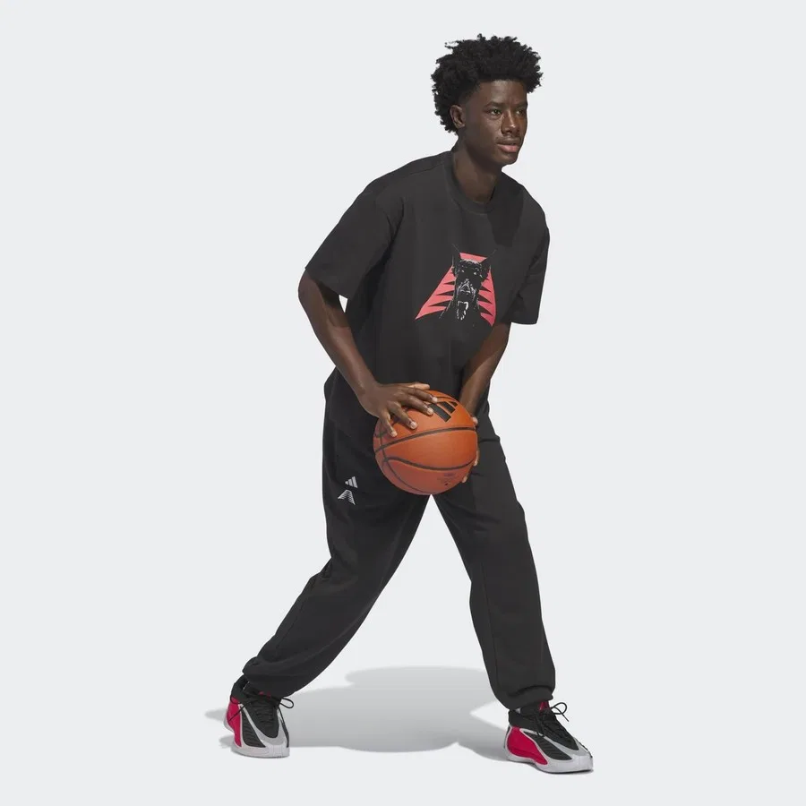 Футболка спортивная с принтом Anthony Edwards Dawg adidas, Черный — фото 3