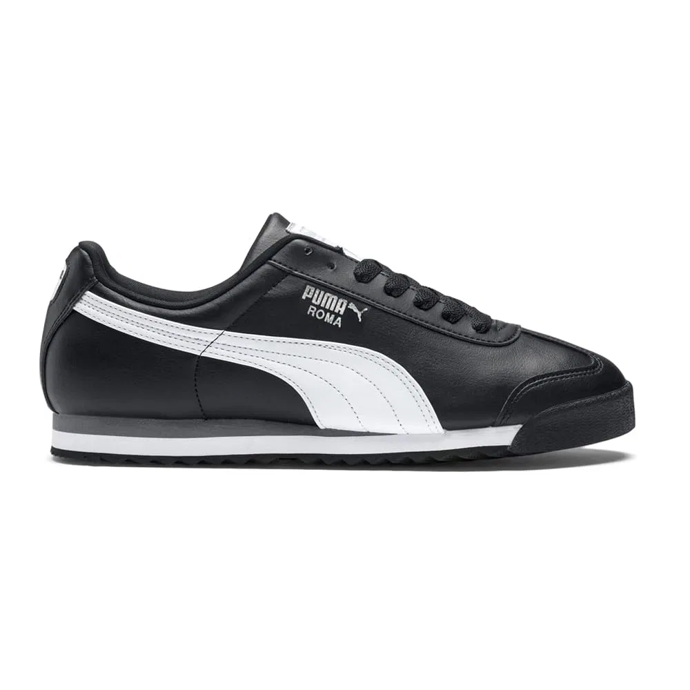 Детские кроссовки для мальчиков с закрытым носком Roma Basic PUMA, Black White PUMA Sil — фото 2