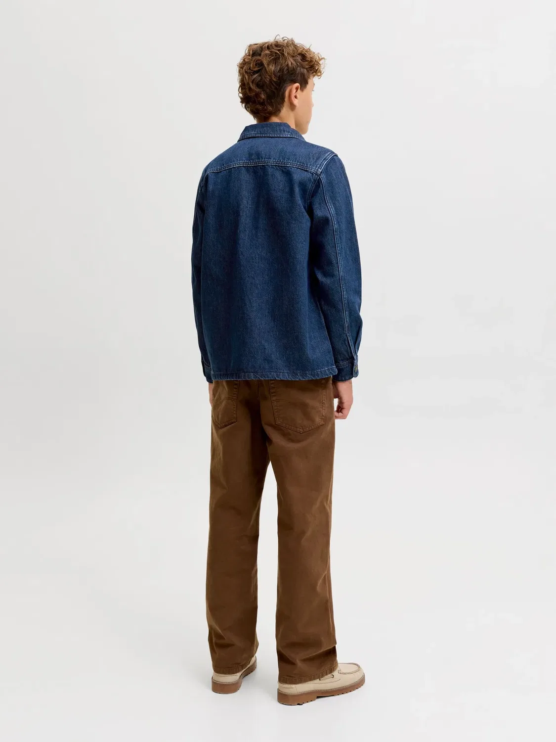 Рубашка джинсовая с длинным рукавом Jack & Jones Junior, синий — фото 4