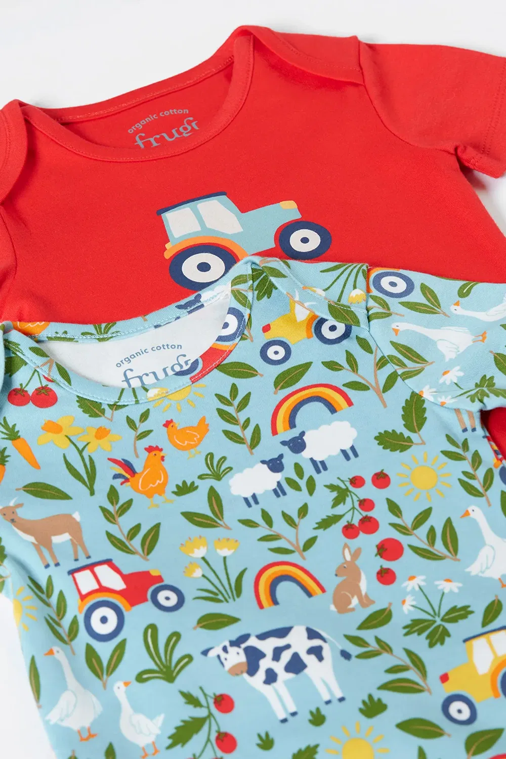 Детский комплект из 2 боди с коротким рукавом Frugi, Multi — фото 4