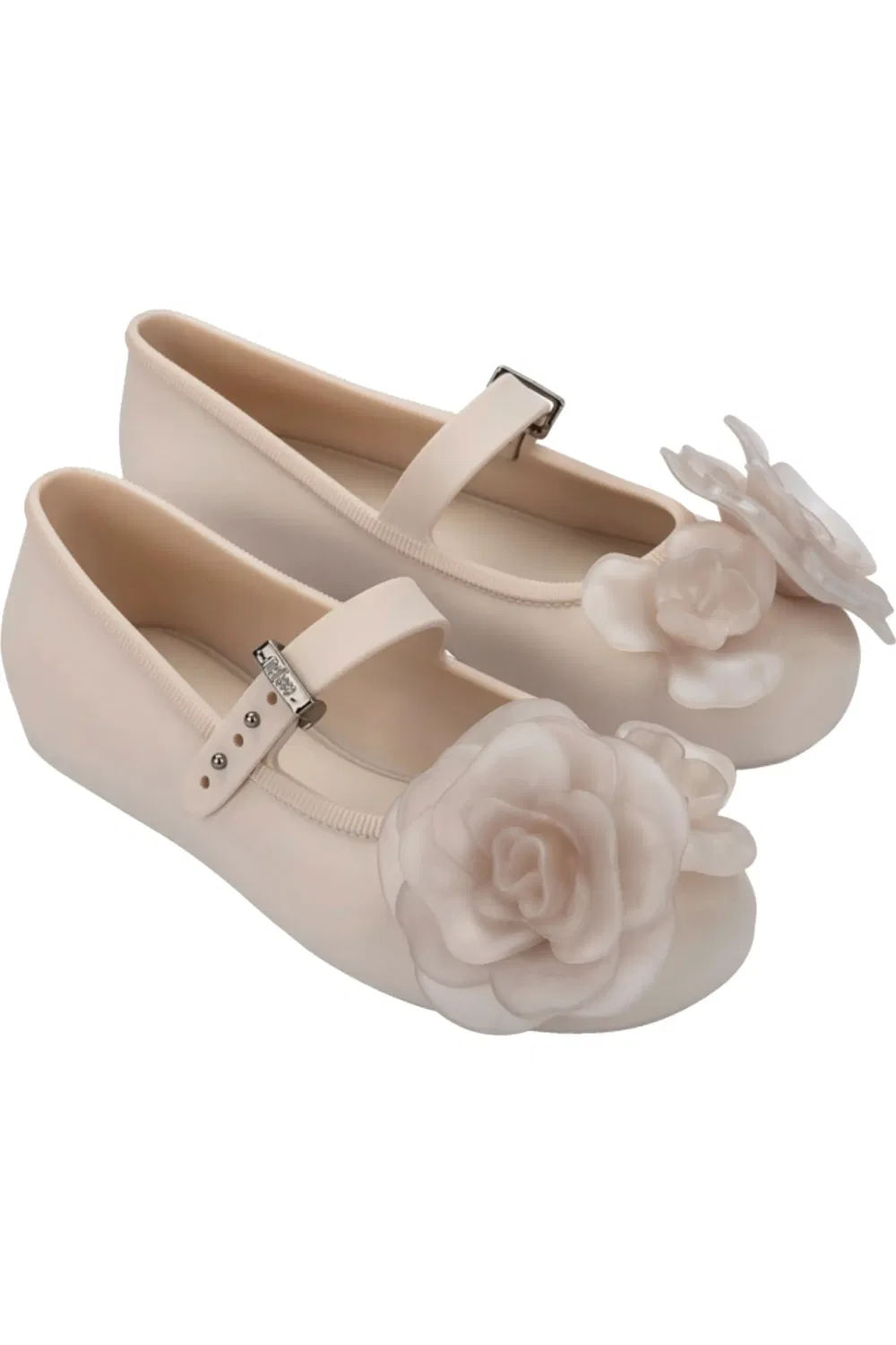 Детские балетки мэри-джейн с аппликацией Mini Melissa, бежевый — фото 4