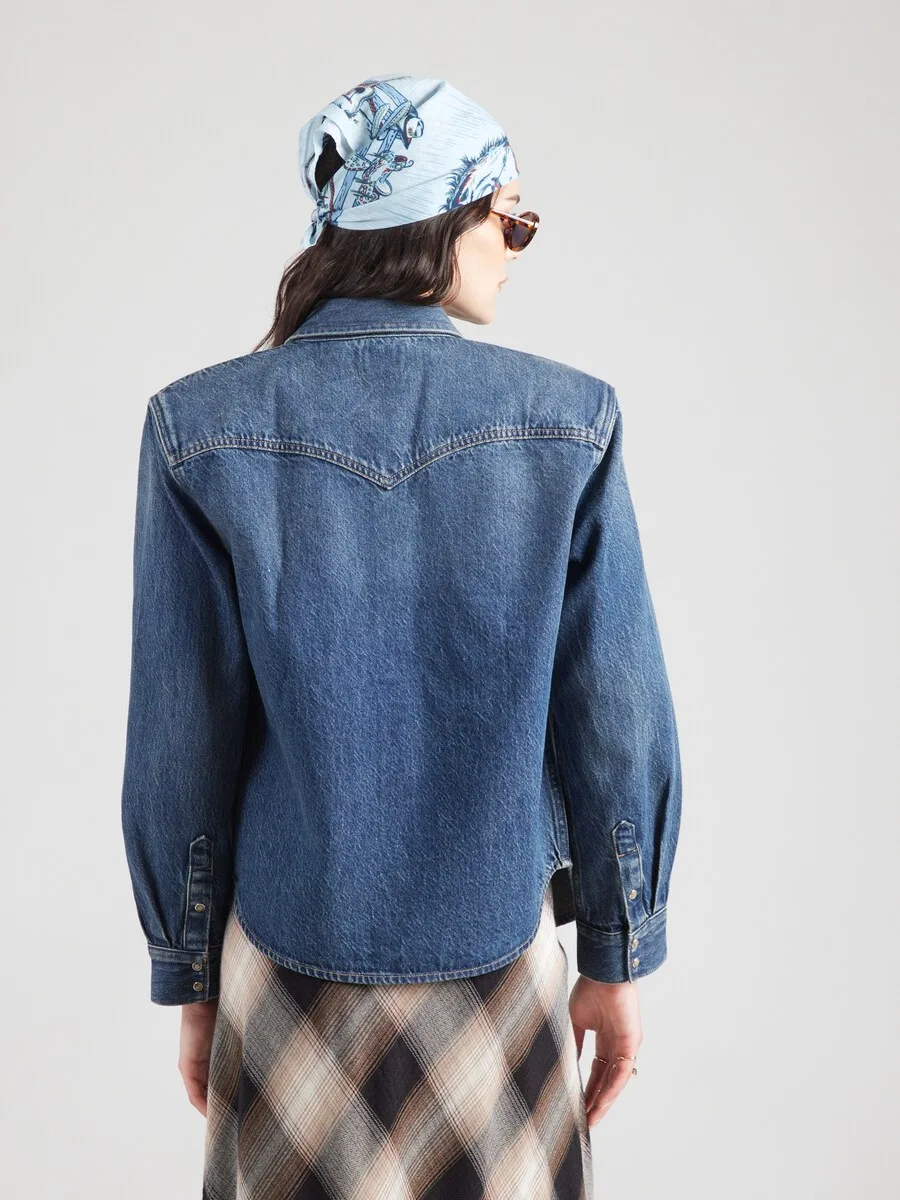 Куртка LEVI'S для межсезонья, синяя джинсовая — фото 4