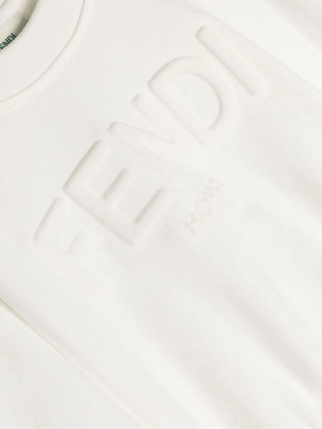 Толстовка с батниками и эмблемой FENDI, белый — фото 2