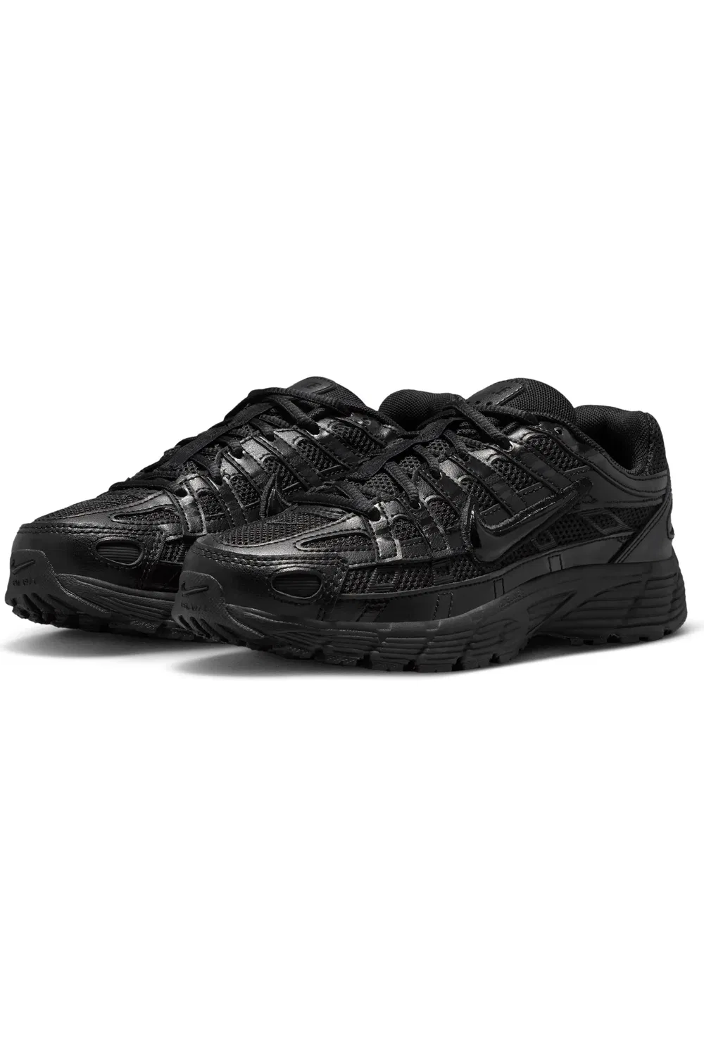 Детские кроссовки на шнуровке P-6000 Nike, 012 черный/черный