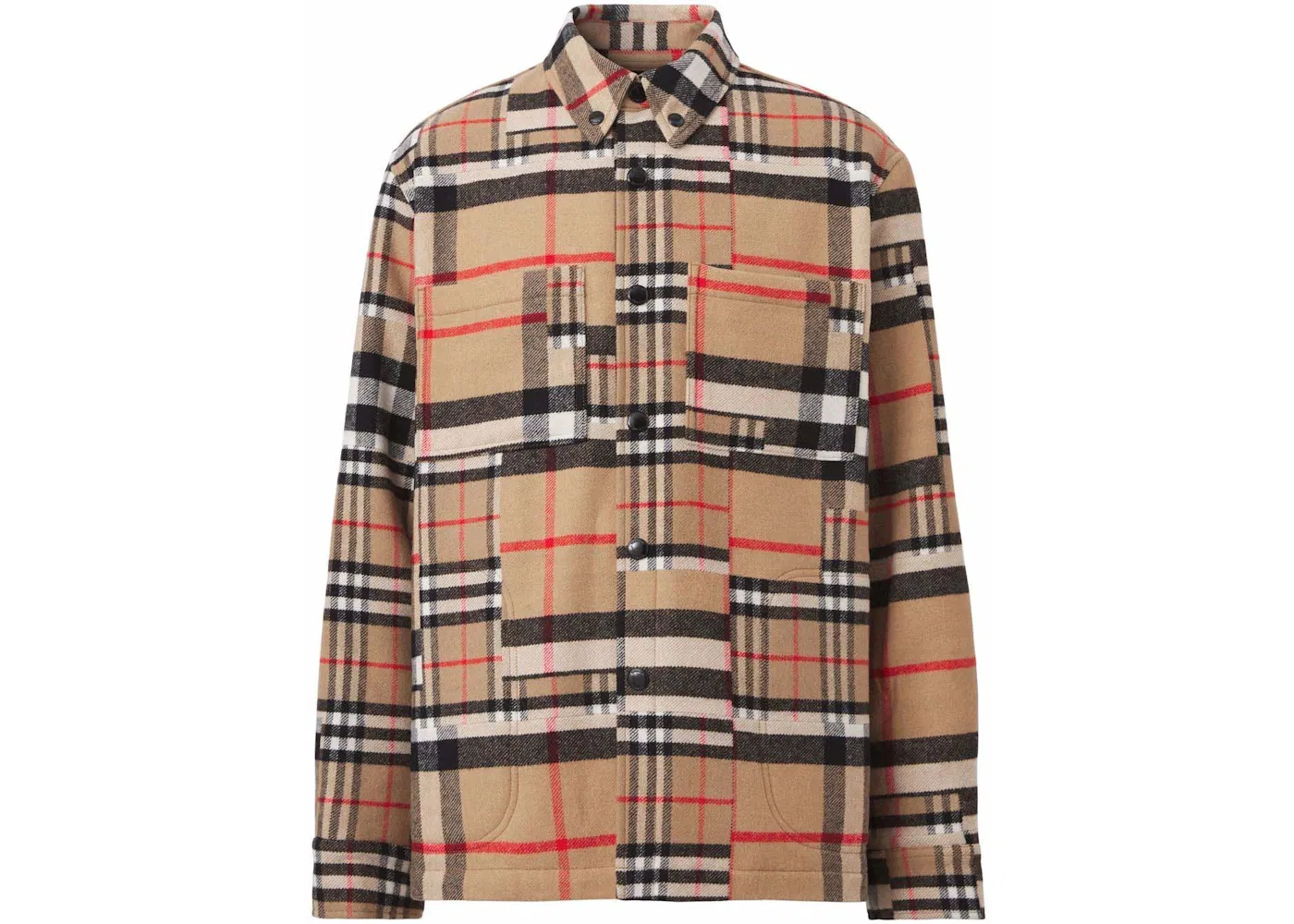 Мужская рубашка-оверсайз с принтом Overshirt Burberry, Beige