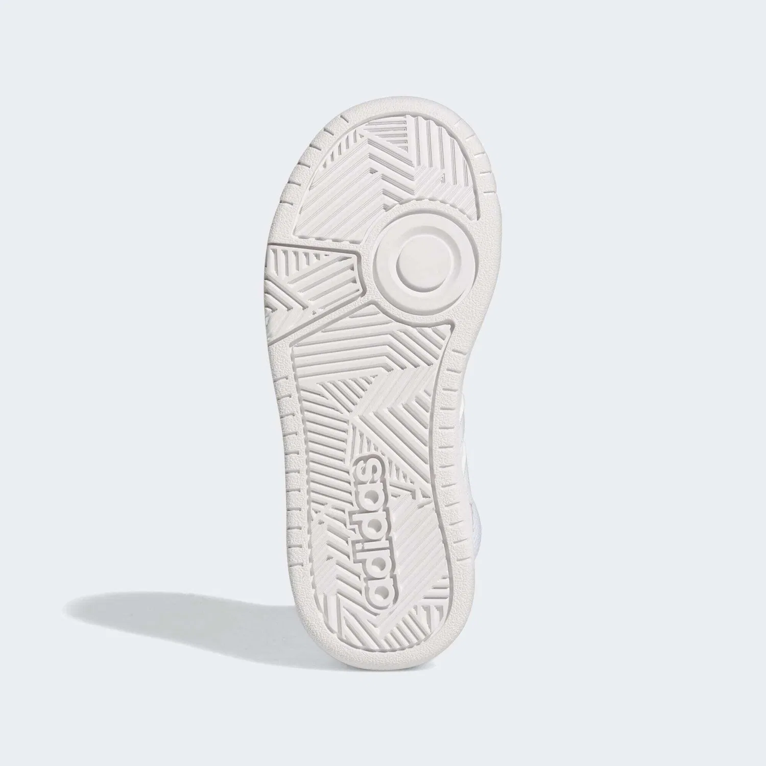 Детские кроссовки с полувысоким верхом Hoops Mid Adidas, Weiß Grau — фото 4