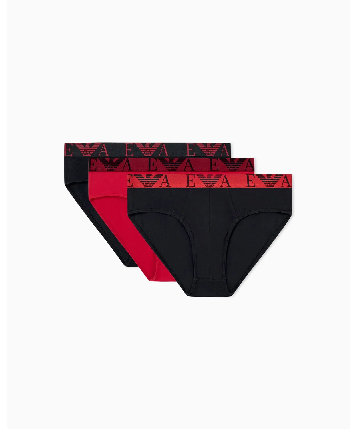 Мужские трусы-боксеры Regular Fit с принтом EMPORIO ARMANI, Black/Red