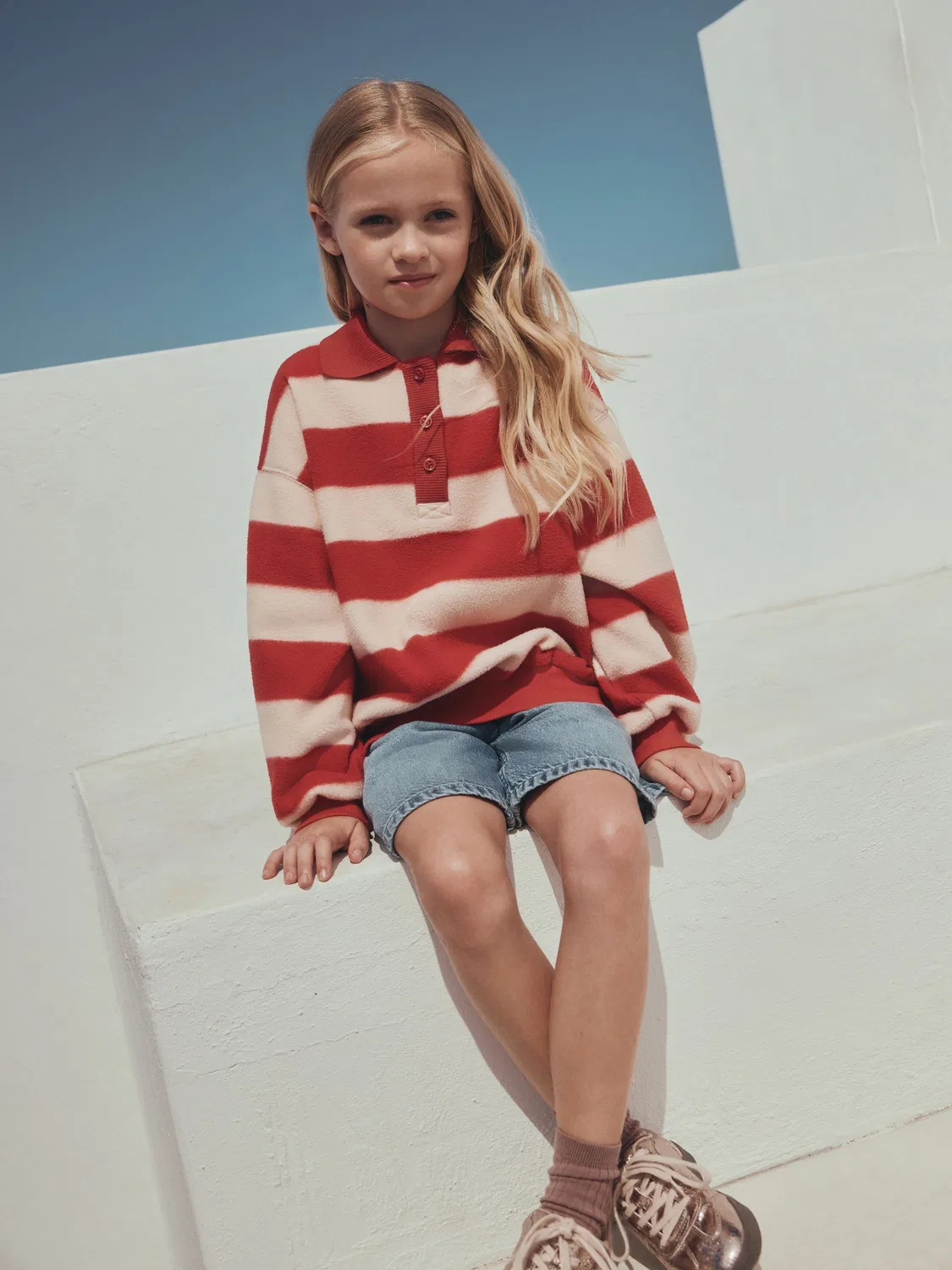 Толстовка регбийного стиля Red/Cream Next, красный/кремовый — фото 2