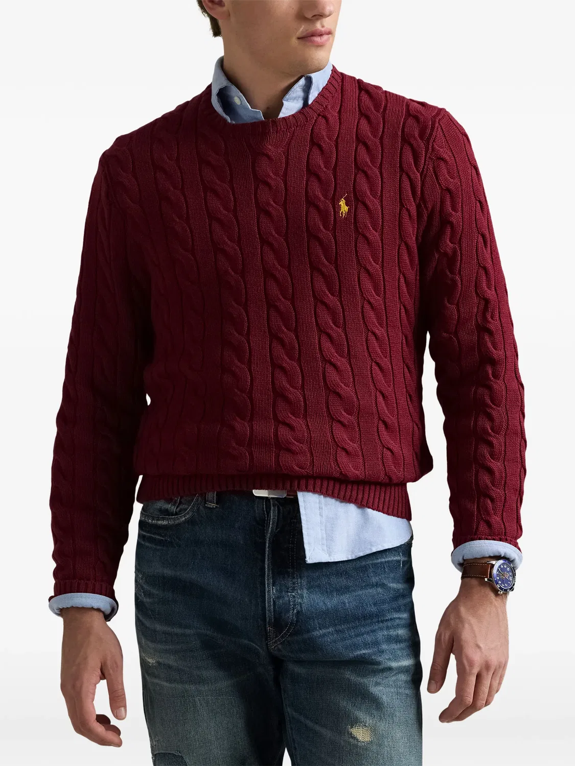 Polo Ralph Lauren Джемпер с круглым вырезом красный — фото 3