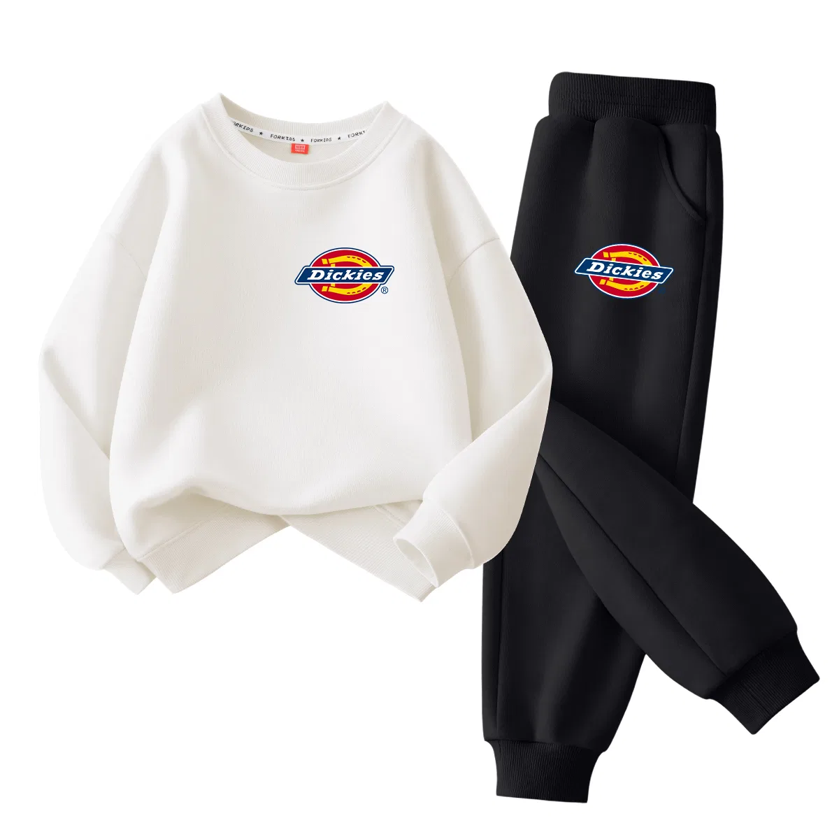 Детский спортивный комплект с логотипом Dickies, White/Navy Blue — фото 3