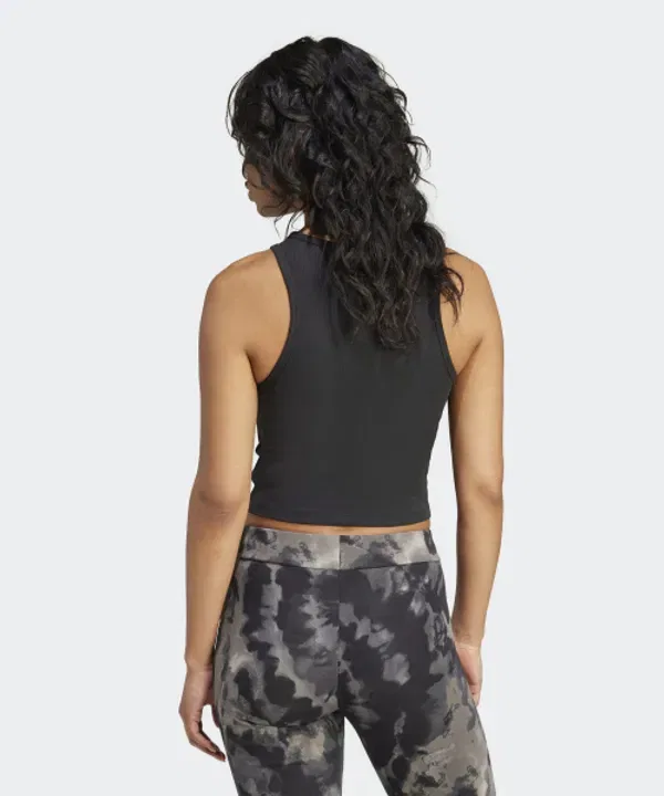 Топ-майка Essential Rib Tank Top, Adidas, черный — фото 2
