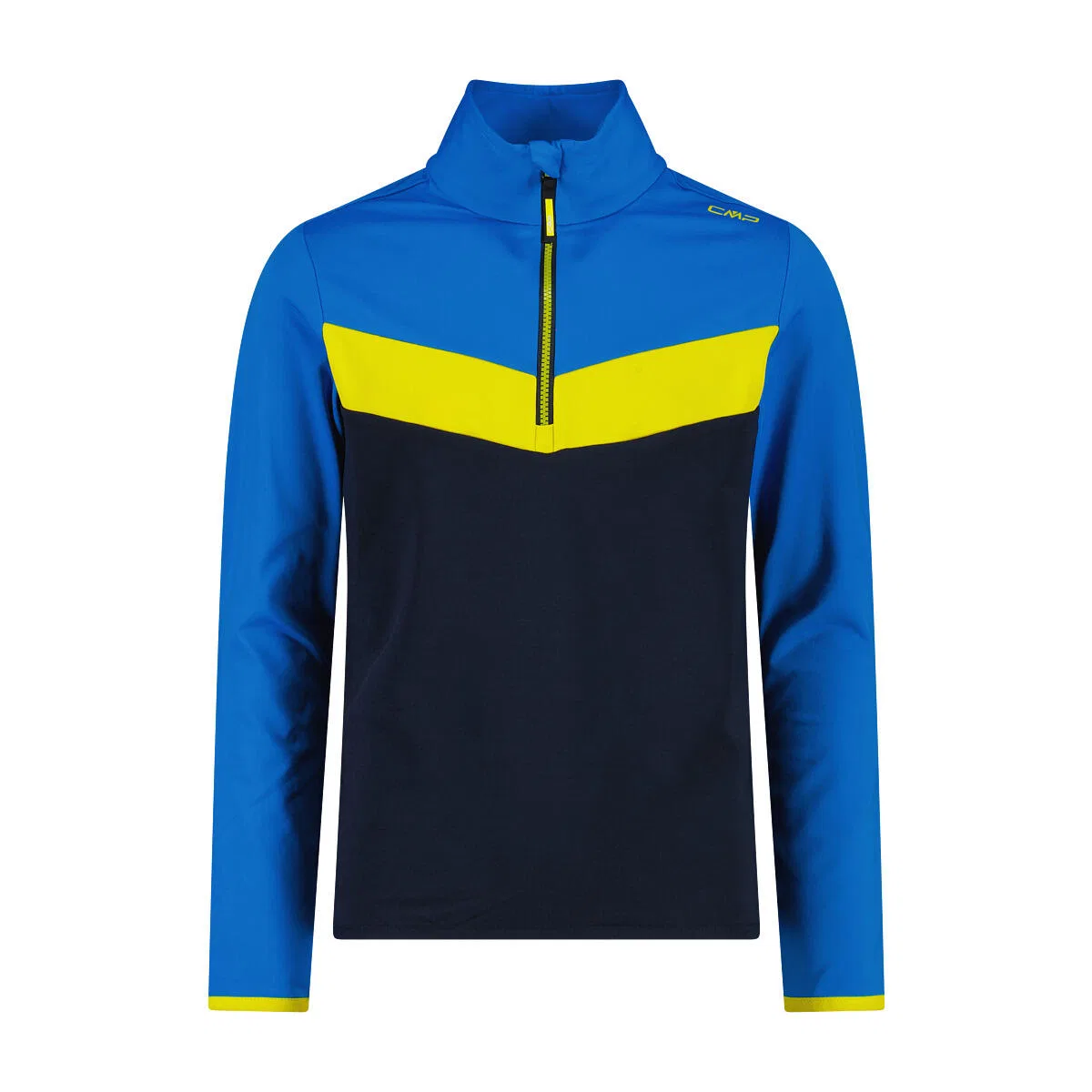 Детский пуловер с высоким воротником Kid Sweat Cmp, Dunkelblau / Konigsblau / Gelb