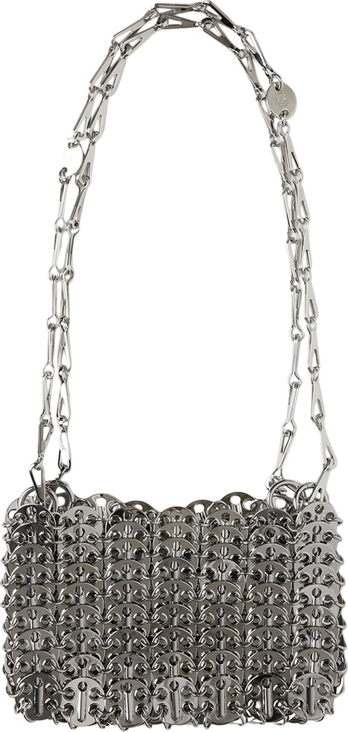 

Сумка Paco Rabanne 1969 Nano Bag Silver, серебряный