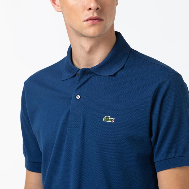 Рубашка-поло Lacoste Logo-Patched Short-Sleeve, синий — фото 2
