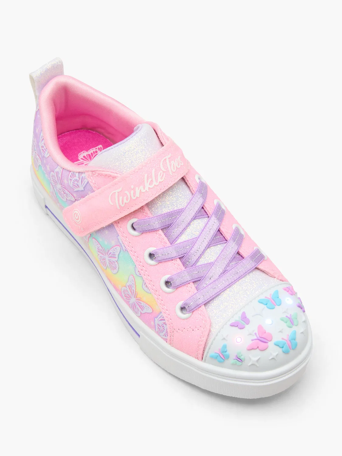 Детские кроссовки с подсветкой Skechers Twinkle Toes, розовый — фото 2