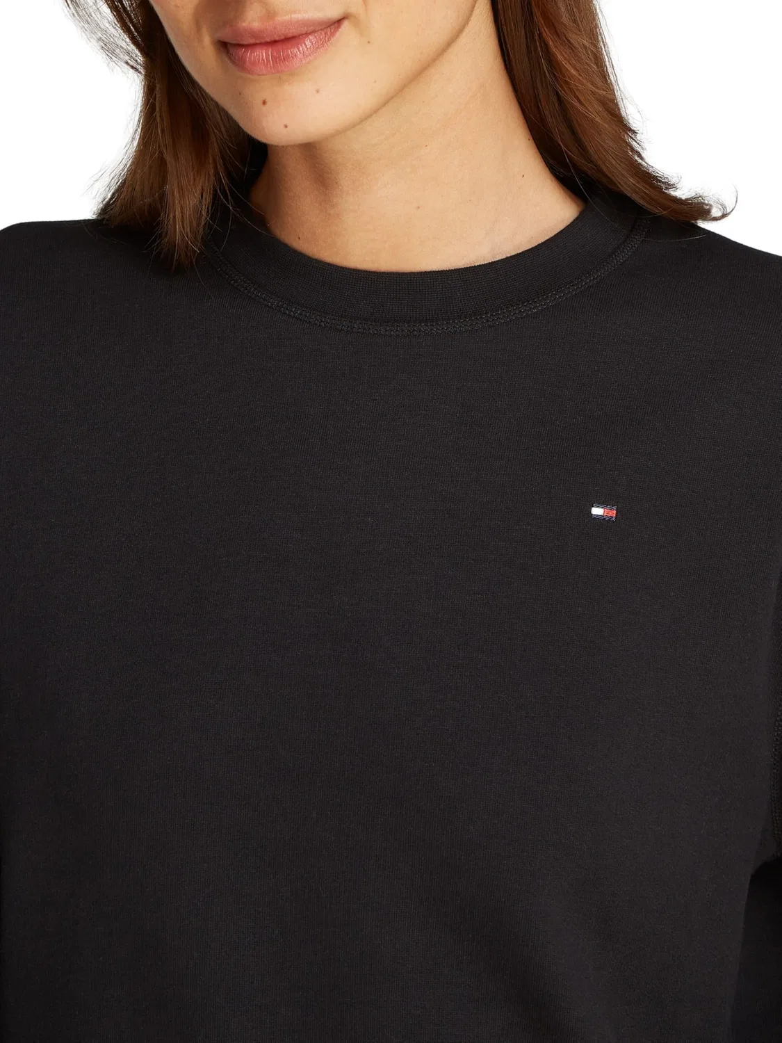 Женский свитшот с круглым вырезом Tommy Hilfiger, Black (Black) — фото 3
