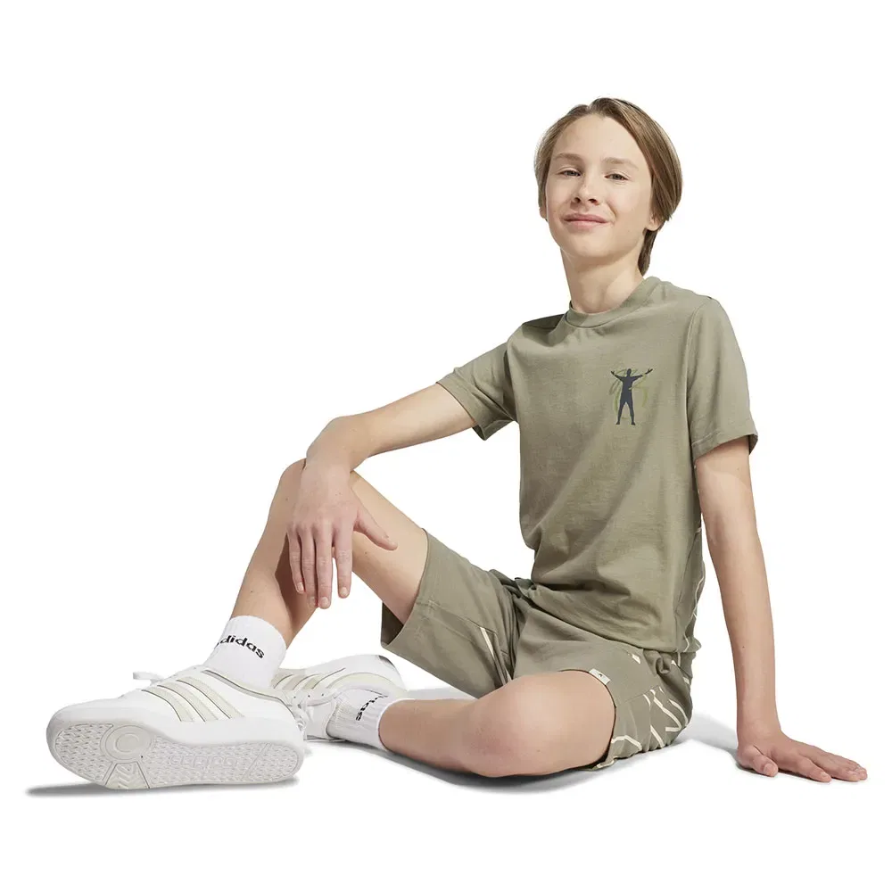 Детские шорты с принтом Jude Bellingham Culturewear Adidas, Green — фото 4