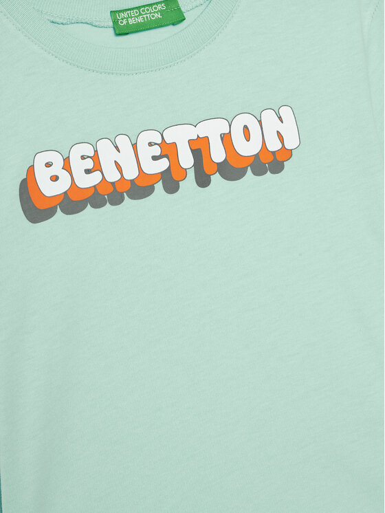 Футболка обычного кроя 3I1XG10HT United Colors Of Benetton, зеленый — фото 3