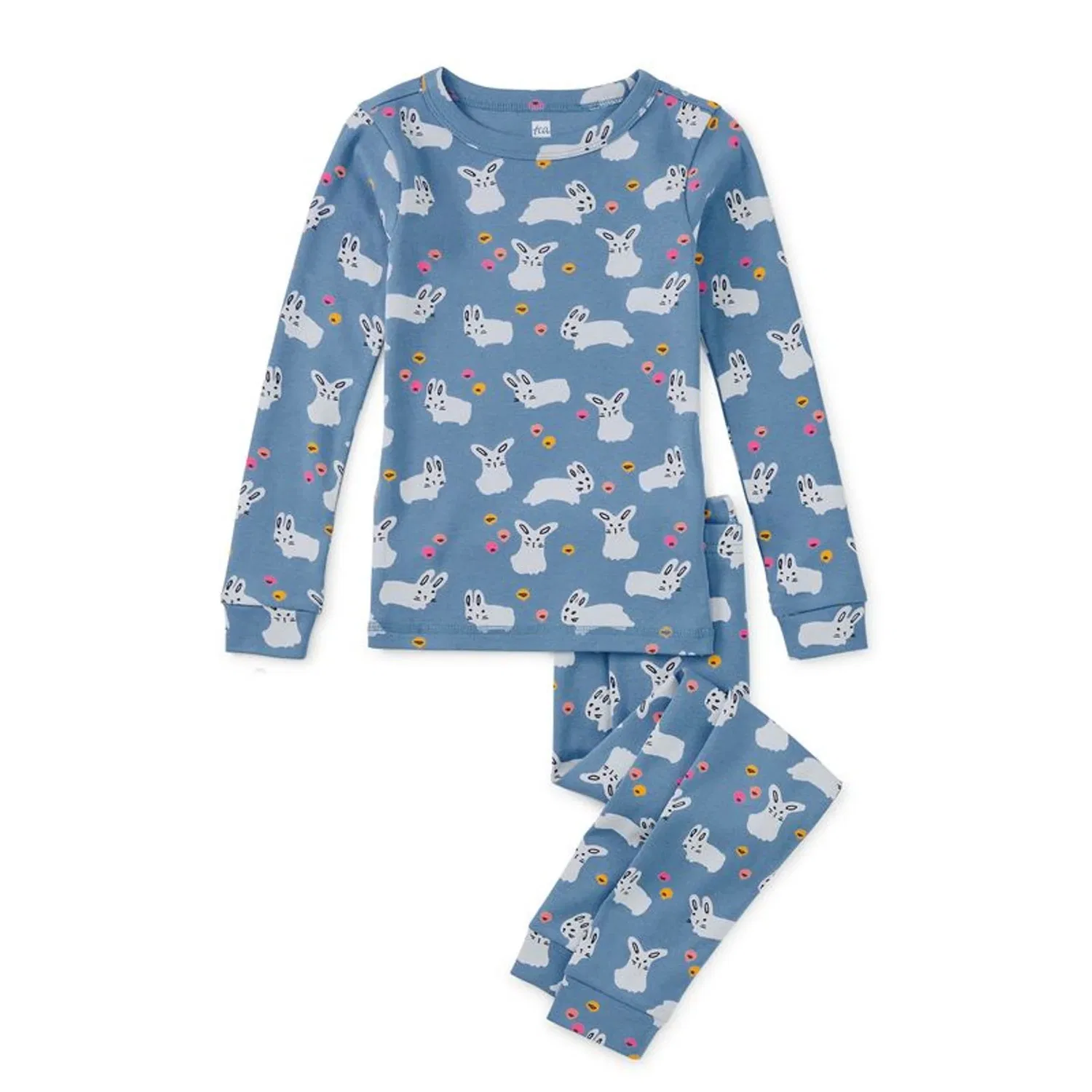 Детский комплект пижамы с принтом Goodnight Pajama Set Tea Collection, Bouncing Bunnies