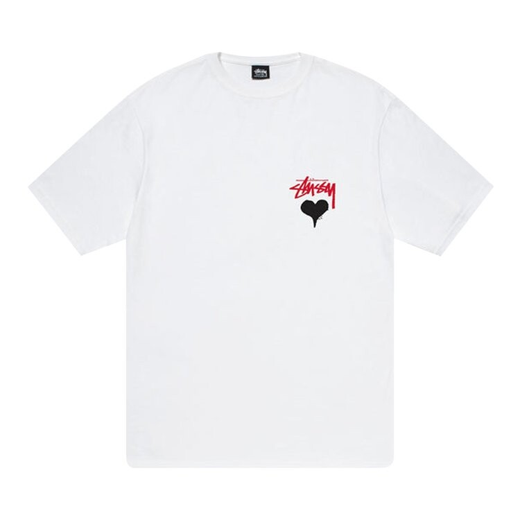 

Футболка Stussy Stock Heart Tee 'White', белый