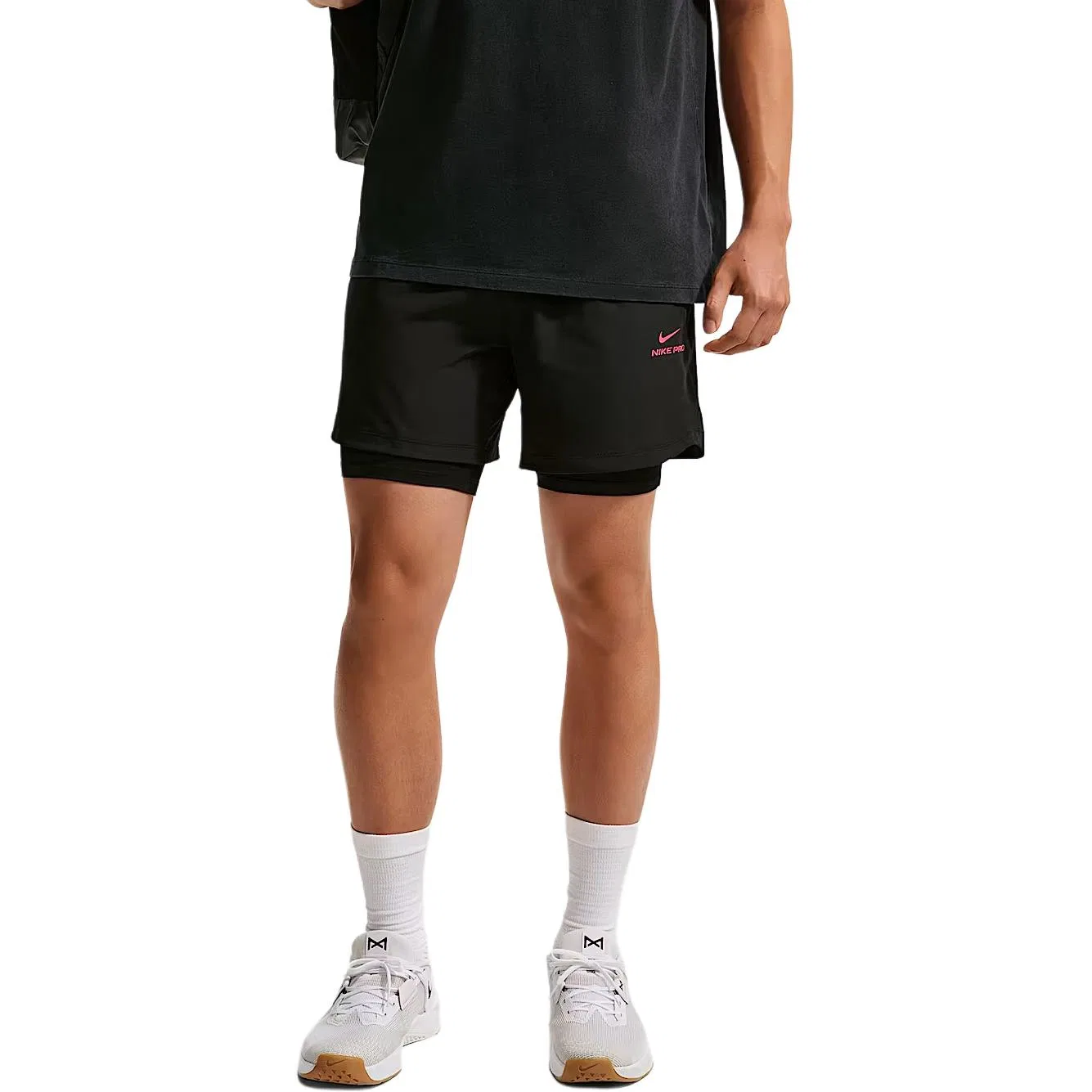 Быстросохнущие штаны для бега Nike Dri-FIT, Black/Transparent Pink