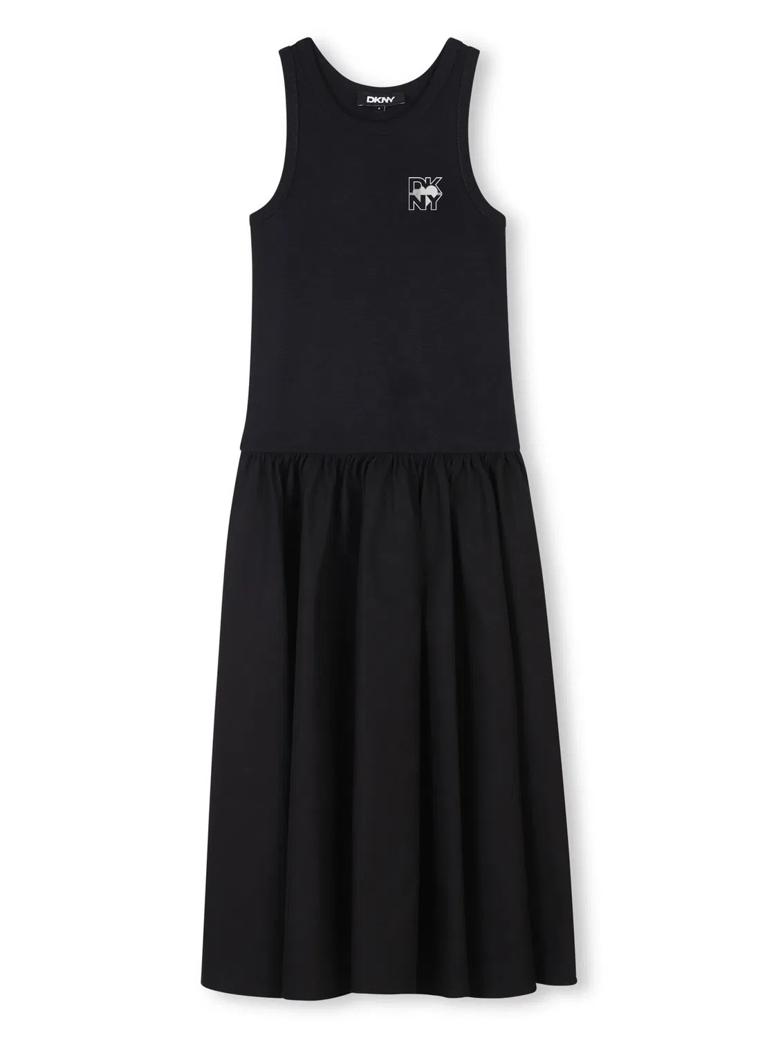 Платье с логотипом DKNY, черный