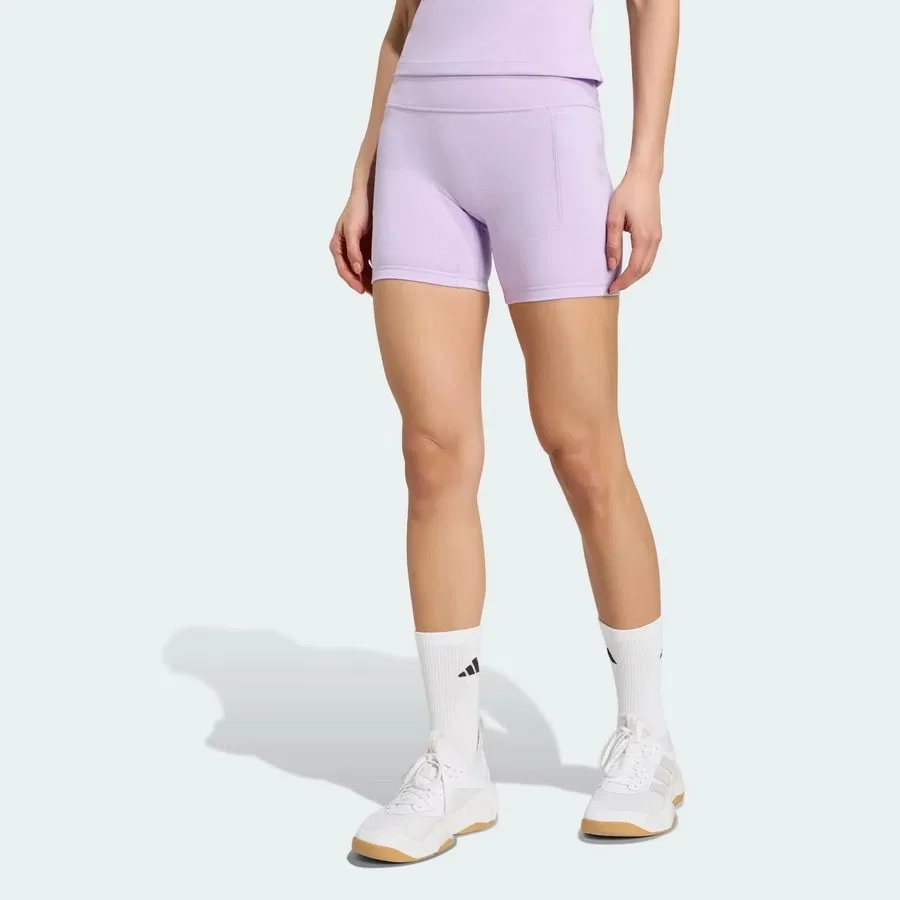 Леггинсы с высоким поясом 3 Stripes Studio All Me Booty adidas, Фиолетовый