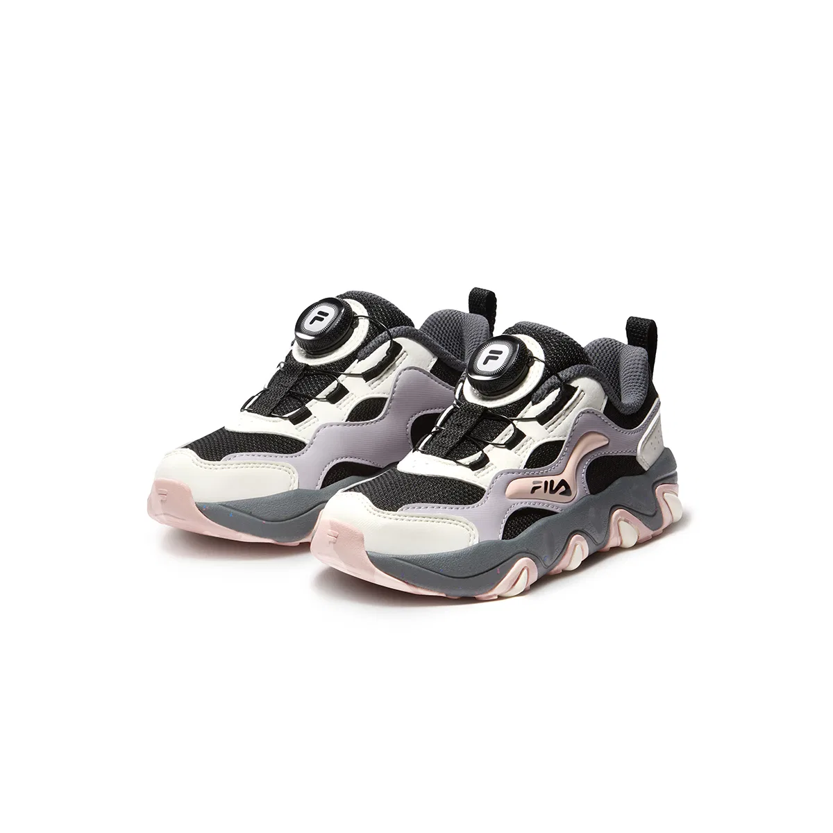 Детские тренировочные кроссовки FILA KIDS, Black/Marble Purple — фото 4