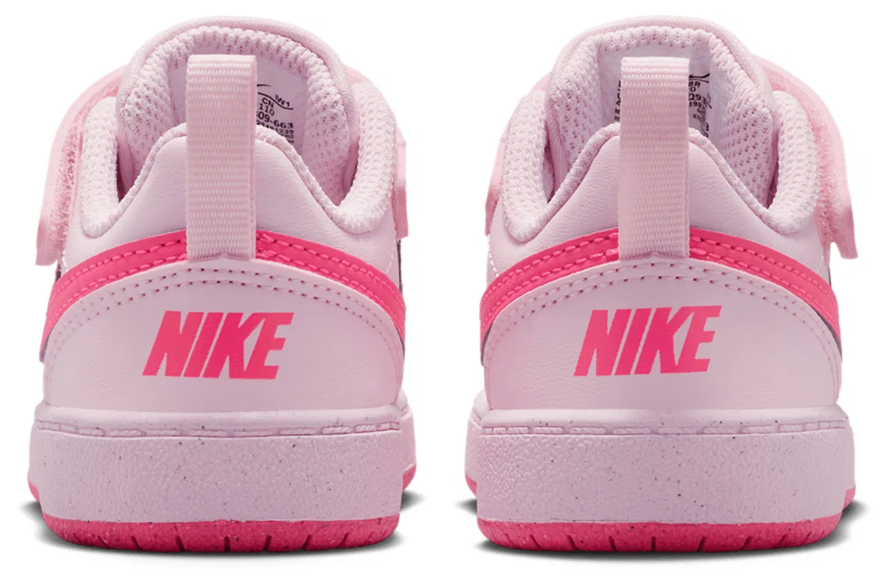 Кроссовки для девочек ясельного возраста Court Borough Low Recraft Nike, розовый/белый — фото 3