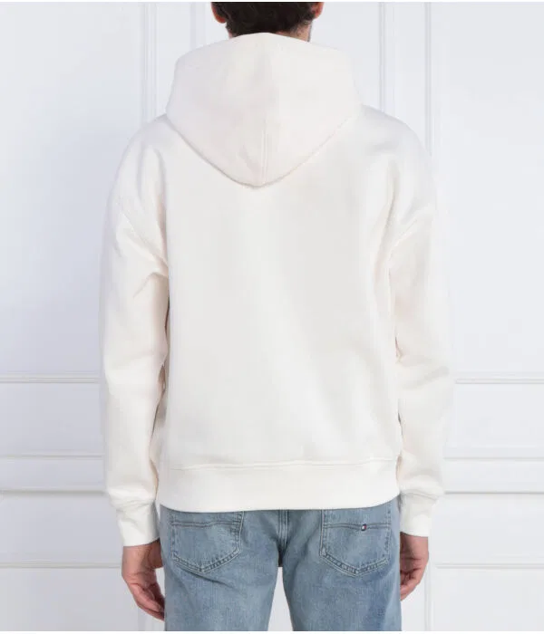 Мужское худи с вышивкой Monotype Embro Hoodie Tommy Hilfiger, белый — фото 4