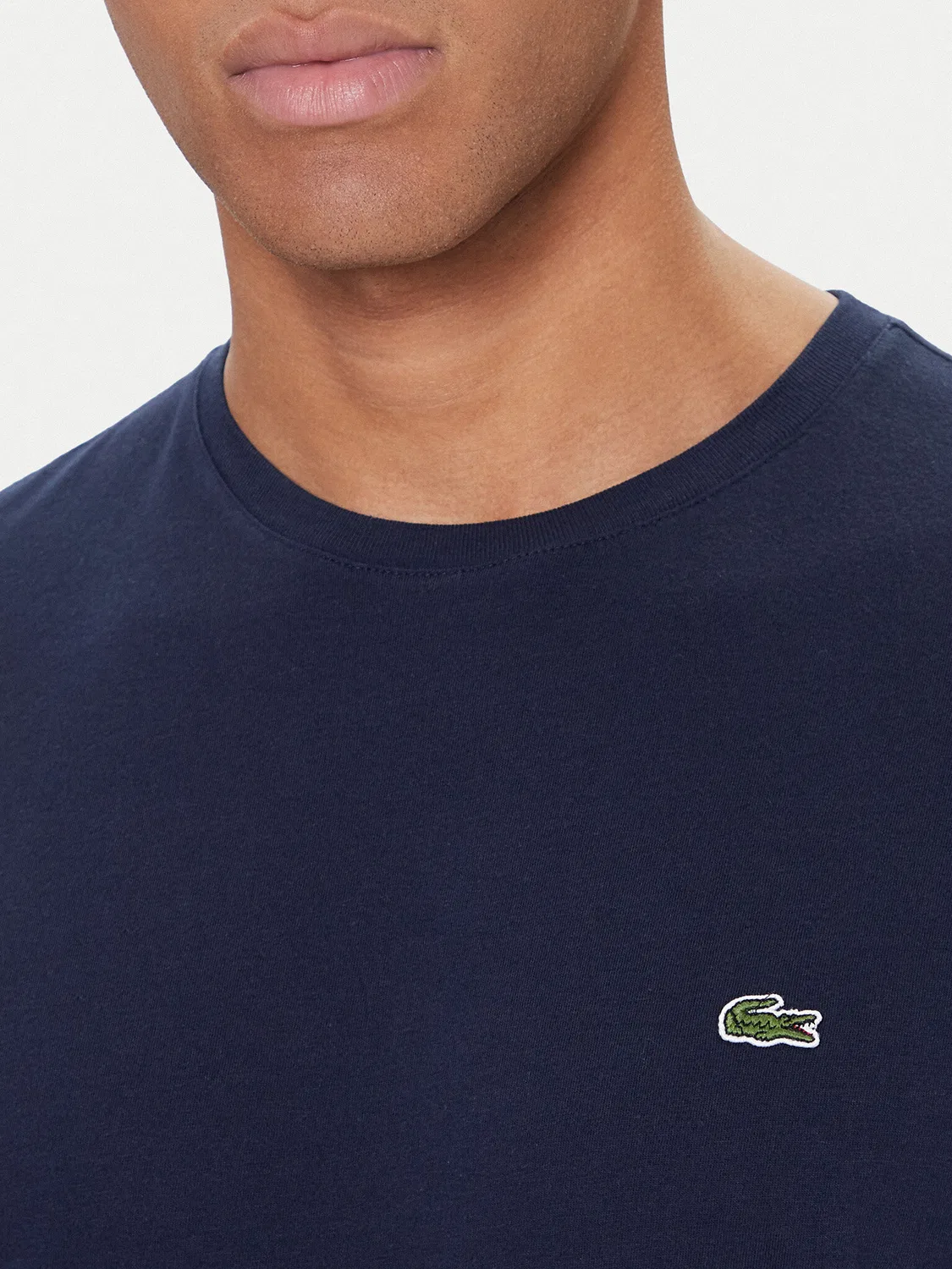 Мужской пуловер классического кроя Lacoste, темно-синий — фото 4