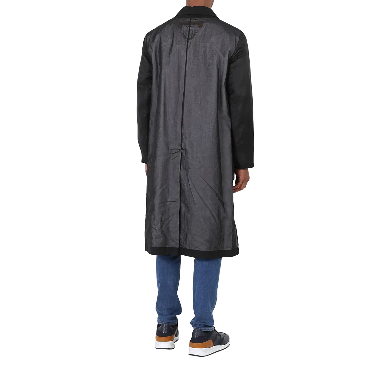 Пальто-авто с панелями из хлопкового габардина Burberry, Black — фото 4