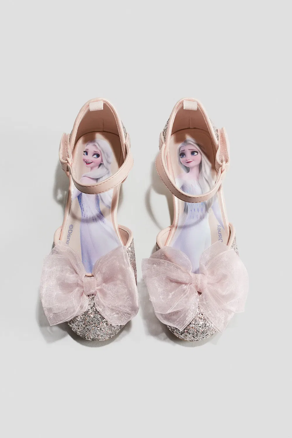 Детские туфли на каблуке с бантом H&M, Silver-Colored/Frozen