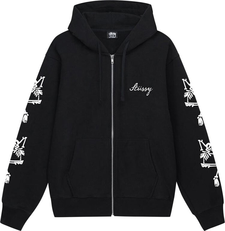 

Худи Stussy Paradise Lost Zip Hoodie 'Black', черный