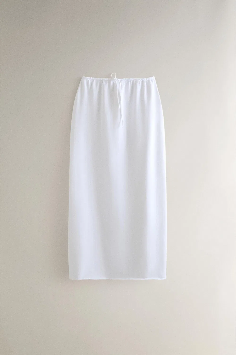 Хлопковая юбка миди ZARA, White