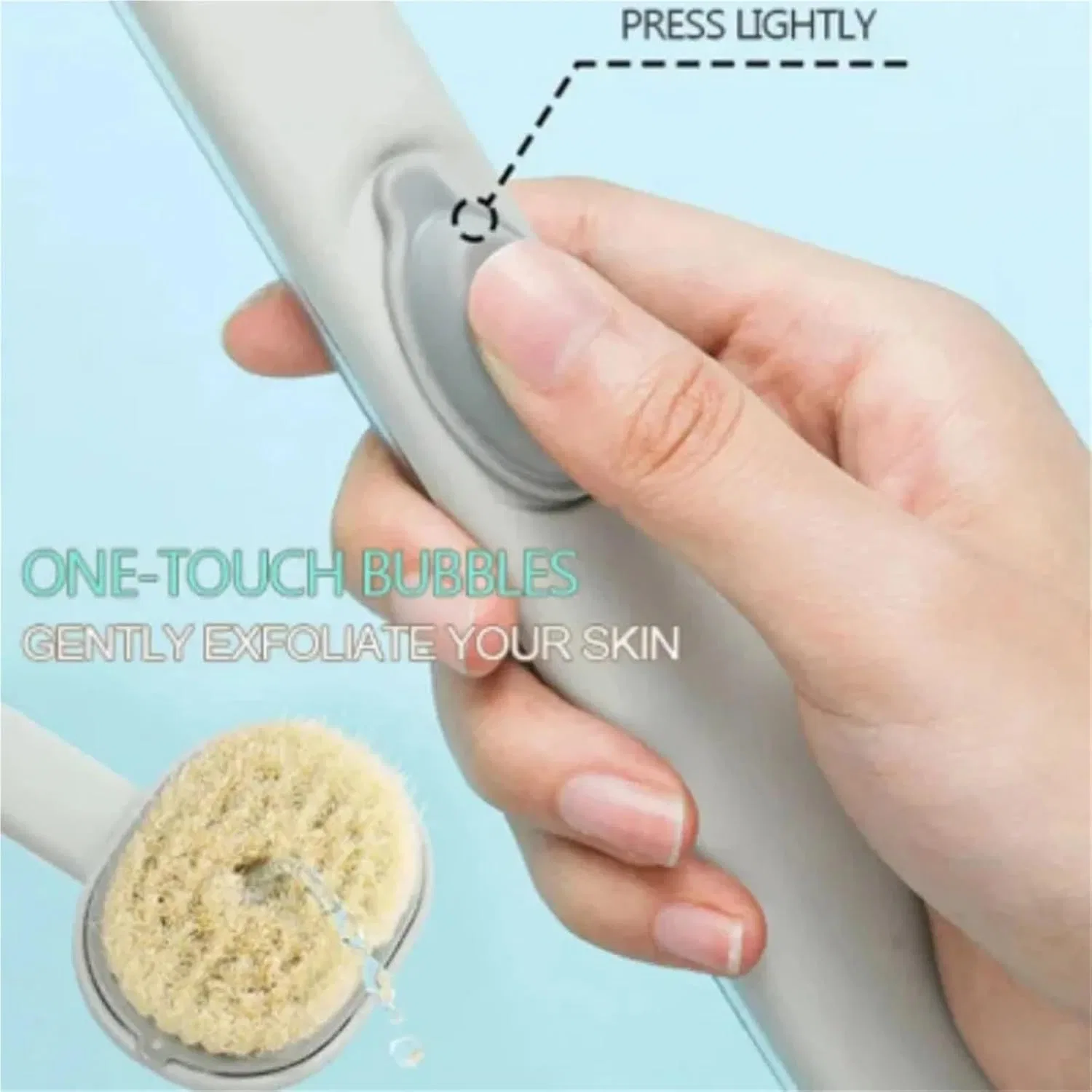Щетка для спины с длинной ручкой, FJIXUO, 2 шт, 36x9x4.2 см, Серый — фото 2