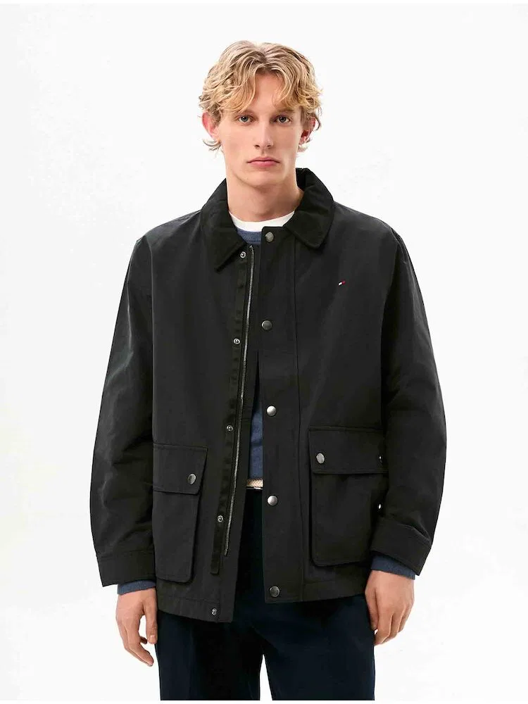 Куртка с вельветовым воротником, Regular Fit TOMMY HILFIGER, Black