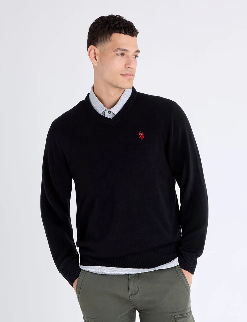 

Свитер U.S. Polo Assn Solid V-neck, черный