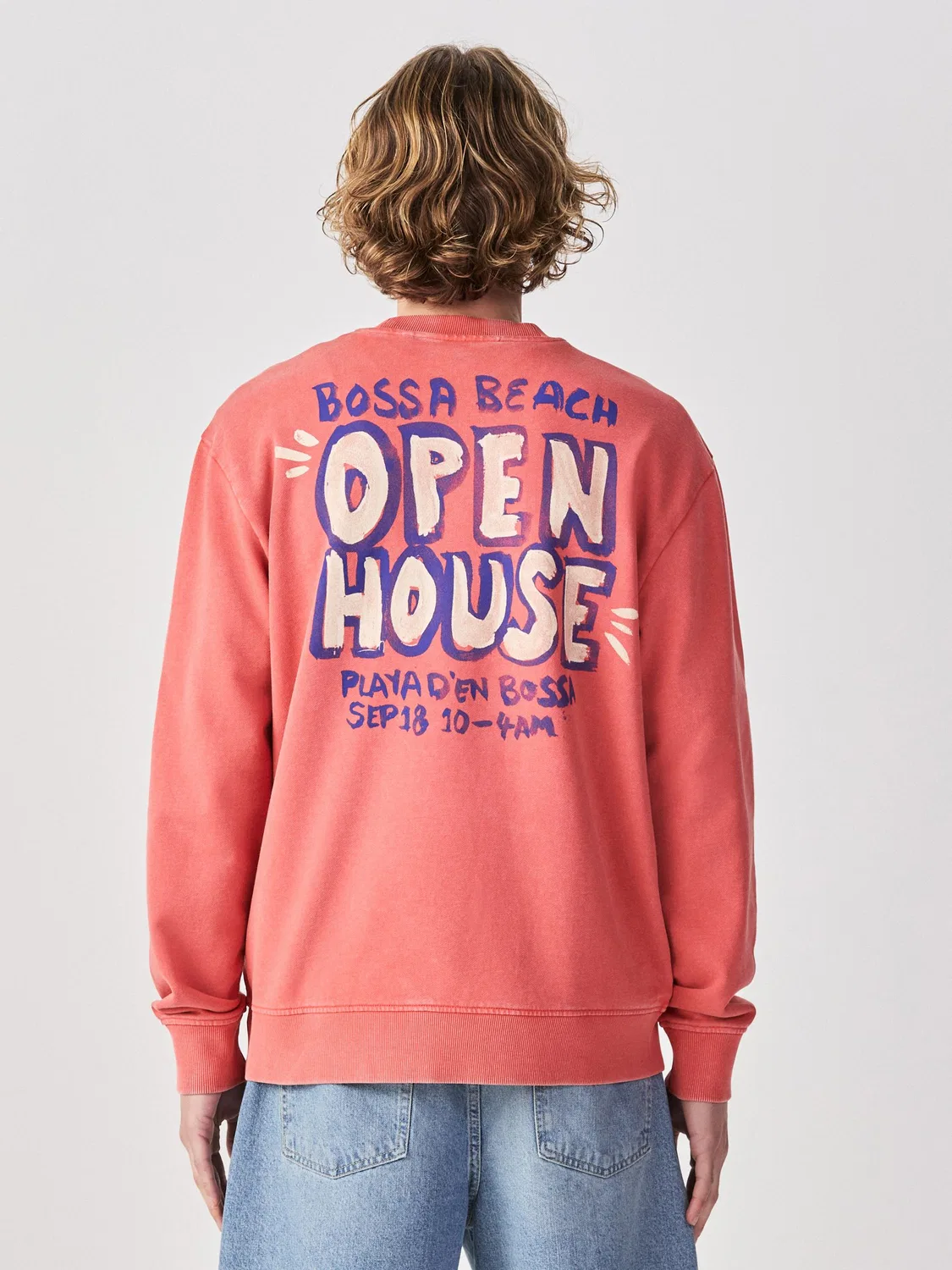 Свитшот с принтом Bossa Beach Open House Next, коралловый розовый
