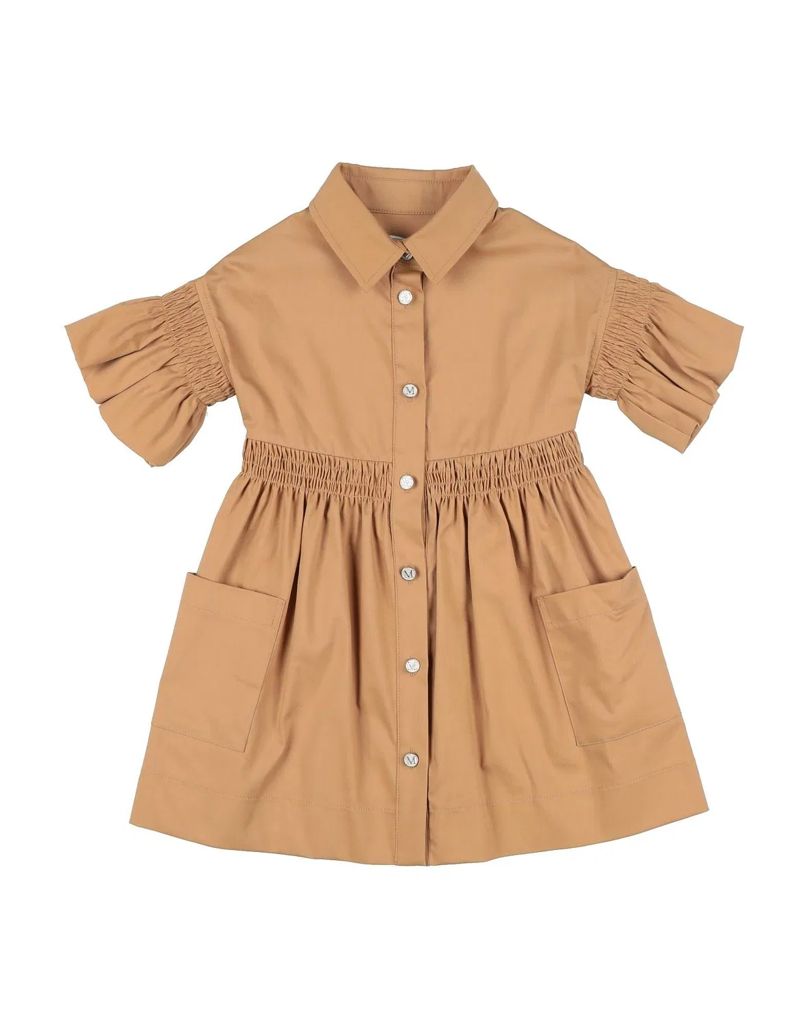 Детское платье для девочек с воротником Classic Collar Monnalisa, коричневый