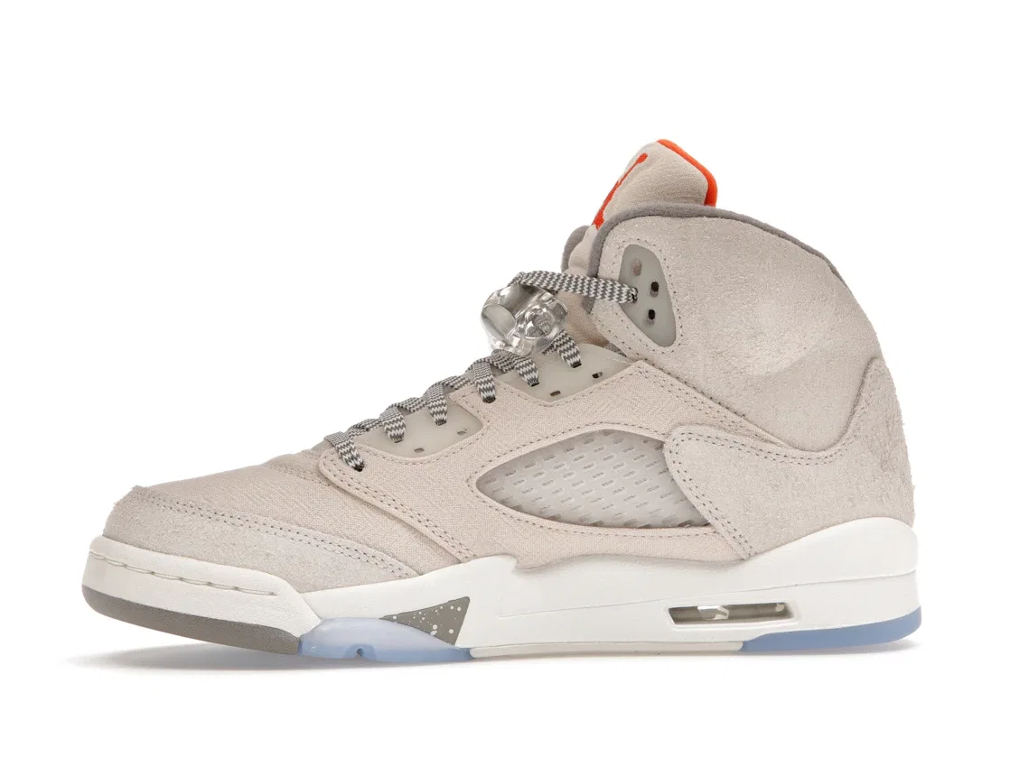 Детские кроссовки Lifestyle с ретро-дизайном Jordan 5 Retro SE, Light Orewood Brown Safety Orange Flat Pewter Sail — фото 3