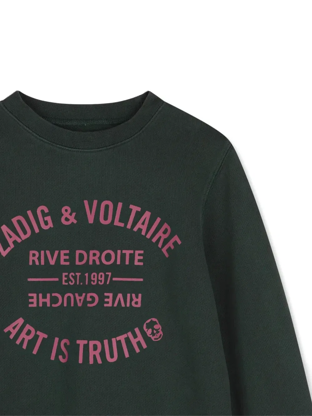 Толстовка с логотипом Zadig & Voltaire Kids, зеленый — фото 3