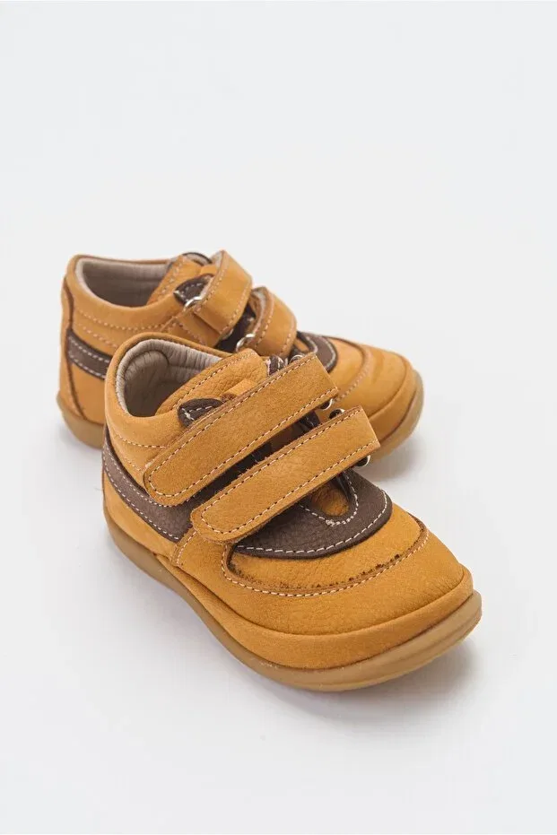 Детские ботинки для мальчиков кожаные First Step Casual Shoes Mnpc, Yellow — фото 3